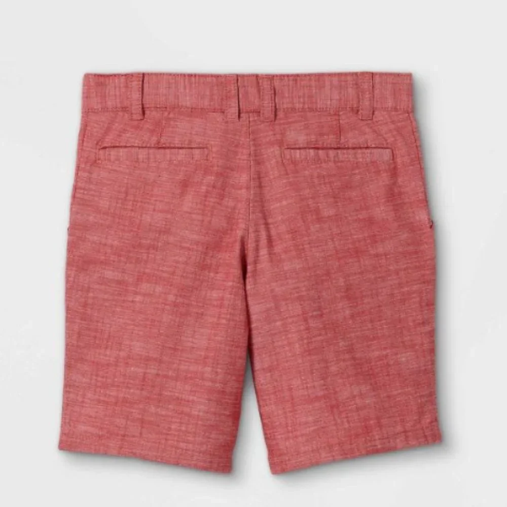 Boys Flat Front Chino Shorts - Cat & Jack™ Warm Red - Boys Casual Chino Shorts - Picture 3 of 8